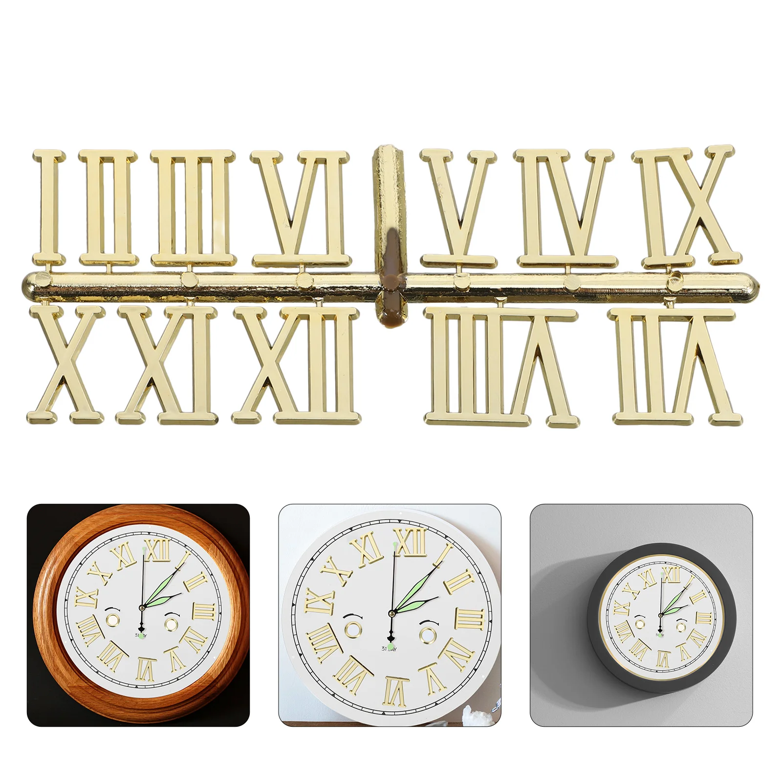 ローマ数字電気メッキ時計アクセサリー、時計、顔交換ハンドキット、壁製造