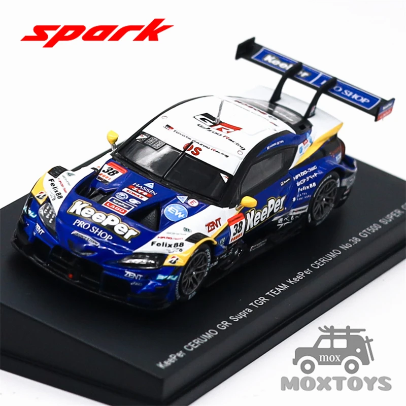 Spark 1:64 KeePer CERUMO GR Supra TGR TEAM KeePer CERUMO No.38 GT500 SUPER GT 2025 Blue Diecast Model Car