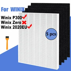 1 True HEPA Filter and 4 Activated Carbon Pre-Filters Compatible with Winix P300, Winix 2020EU Air Purifier