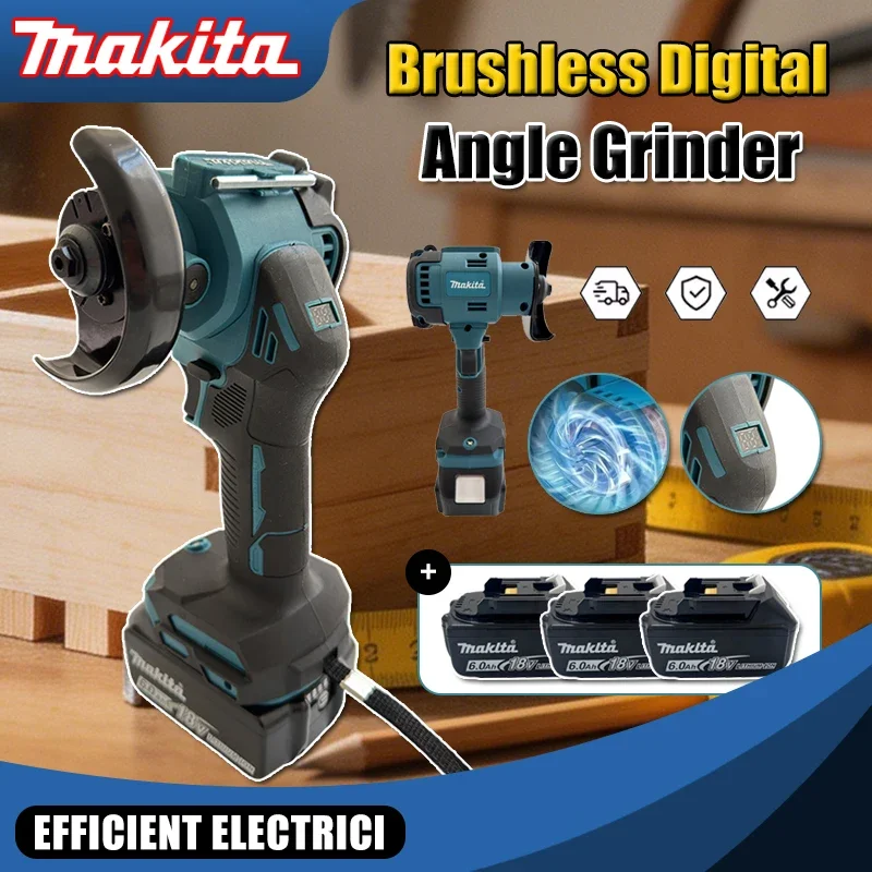 

Бесщеточная цифровая угловая шлифмашина Makita, аккумуляторная мини-шлифмашина 3 дюйма, электрический отрезной инструмент, циркулярная пила для резки