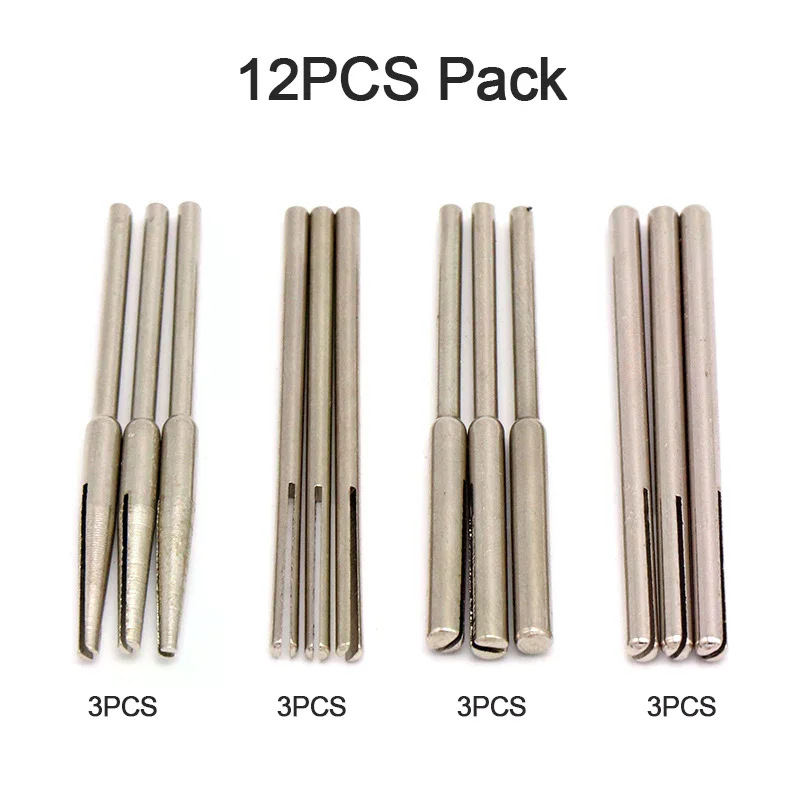 10PCS/12PCS Shank Sandpaper Clamp Split Mandrels Long Abrasive Holder Clip