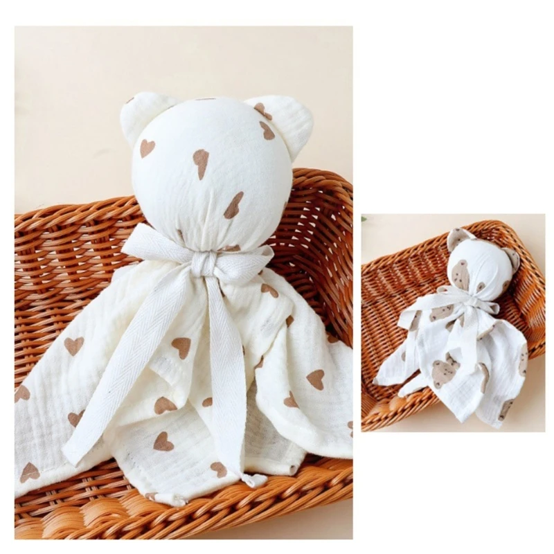 F19F Handuk Bayi Kasa Katun Kain Sendawa Menenangkan Boneka Lembut & Bernapas