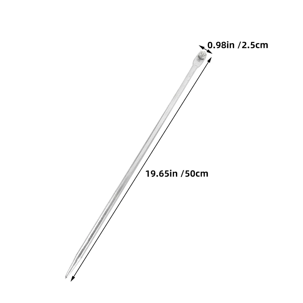 2Pcs Ground Rods Galvanized Steel 60Cm for Electrical Earthing Outdoor Use Heavy Duty Grounding Pin Kit Stable Conductivity