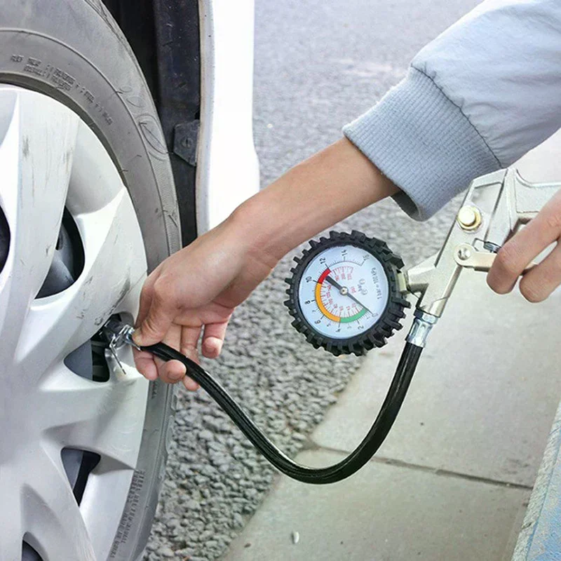 

Универсальный манометр для измерения давления в шинах и компрессор для подкачки воздуха для автомобилей и мотоциклов
