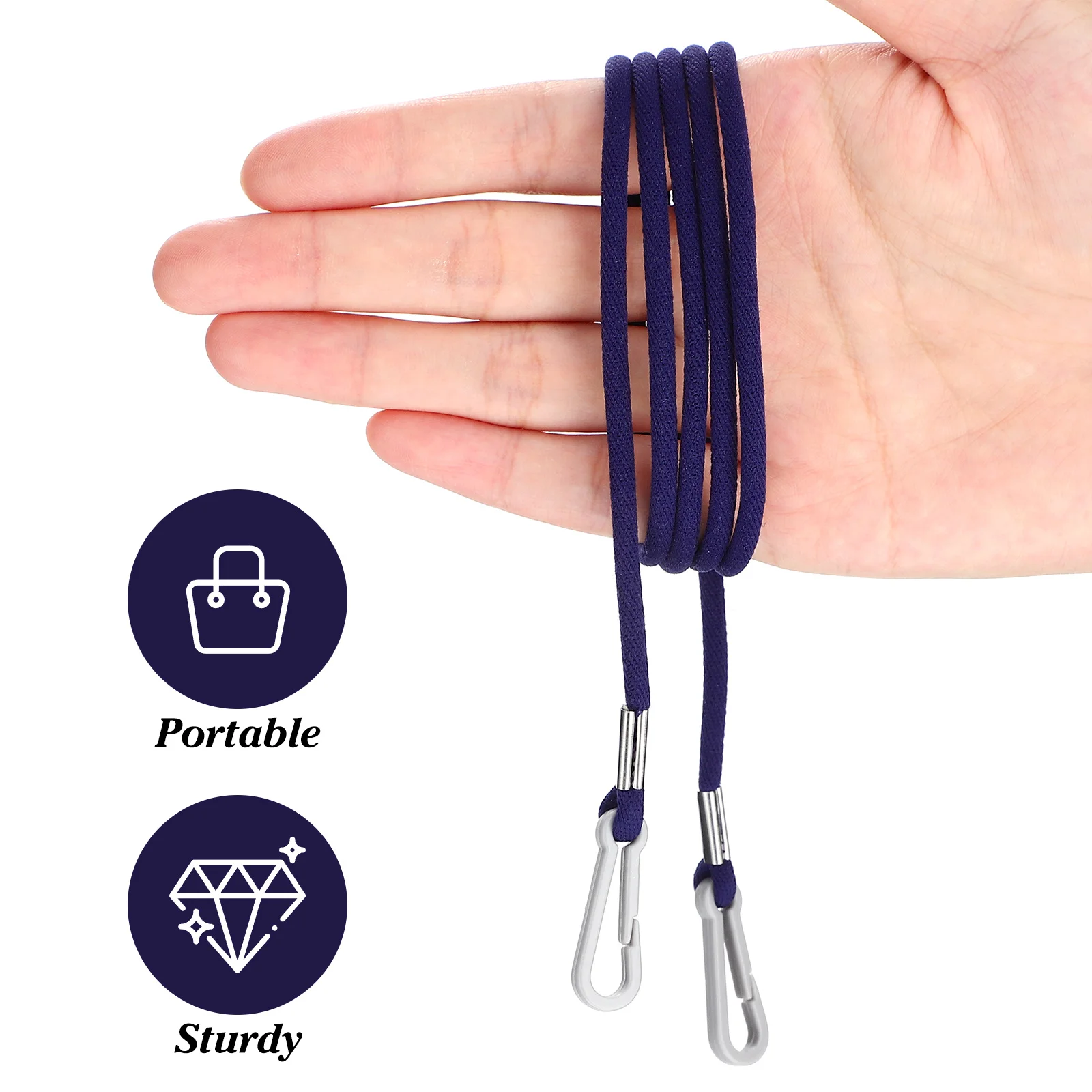 قطعتان من قفازات التزلج المضادة للفقدان وحزام قفازات من النايلون متين وخفيف الوزن ومحمول للاستخدام في الشتاء في الهواء الطلق للبالغين #5