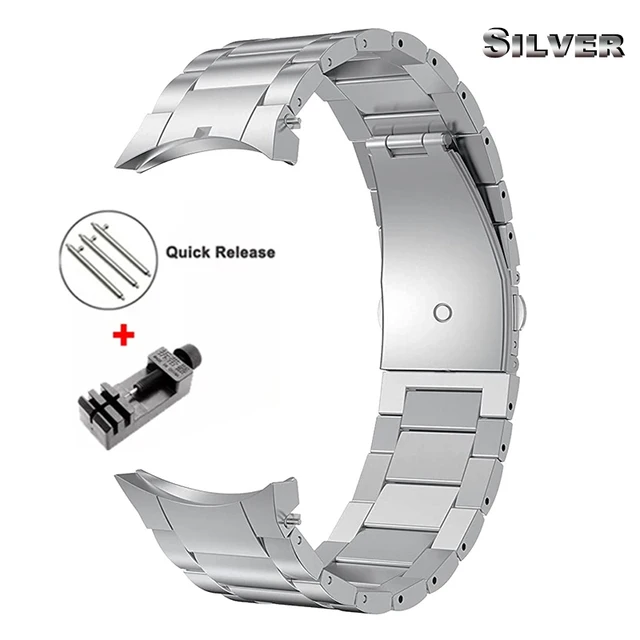 Titanium roestvrijstalen band voor Samsung Galaxy Watch 7 40/44 mm 6Classic 47 mm band voor Galaxy Watch 7 6 5 4 Geen gaten polsband