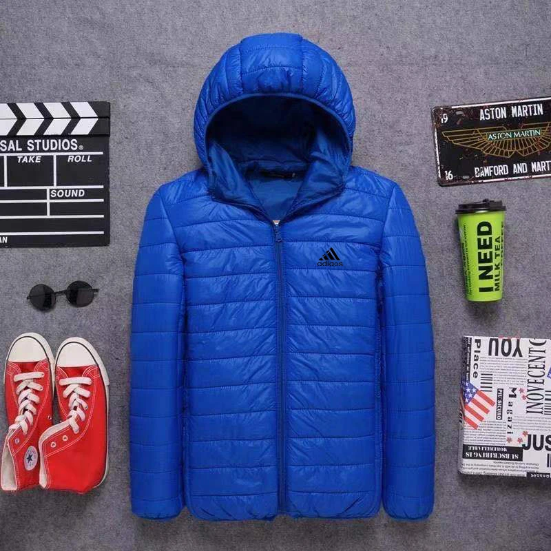 New men's printed cotton windbreaker jacket zipper warm clip classic fashion popular winter high quality cotton clothing 2024