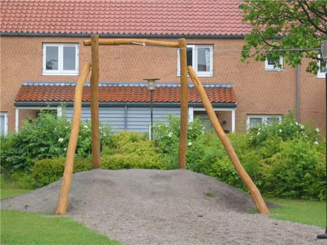 Immagine 5: Set da gioco moderno per bambini: Attrezzatura per zipline con fune e carrucola, Carrello per zipline da esterno