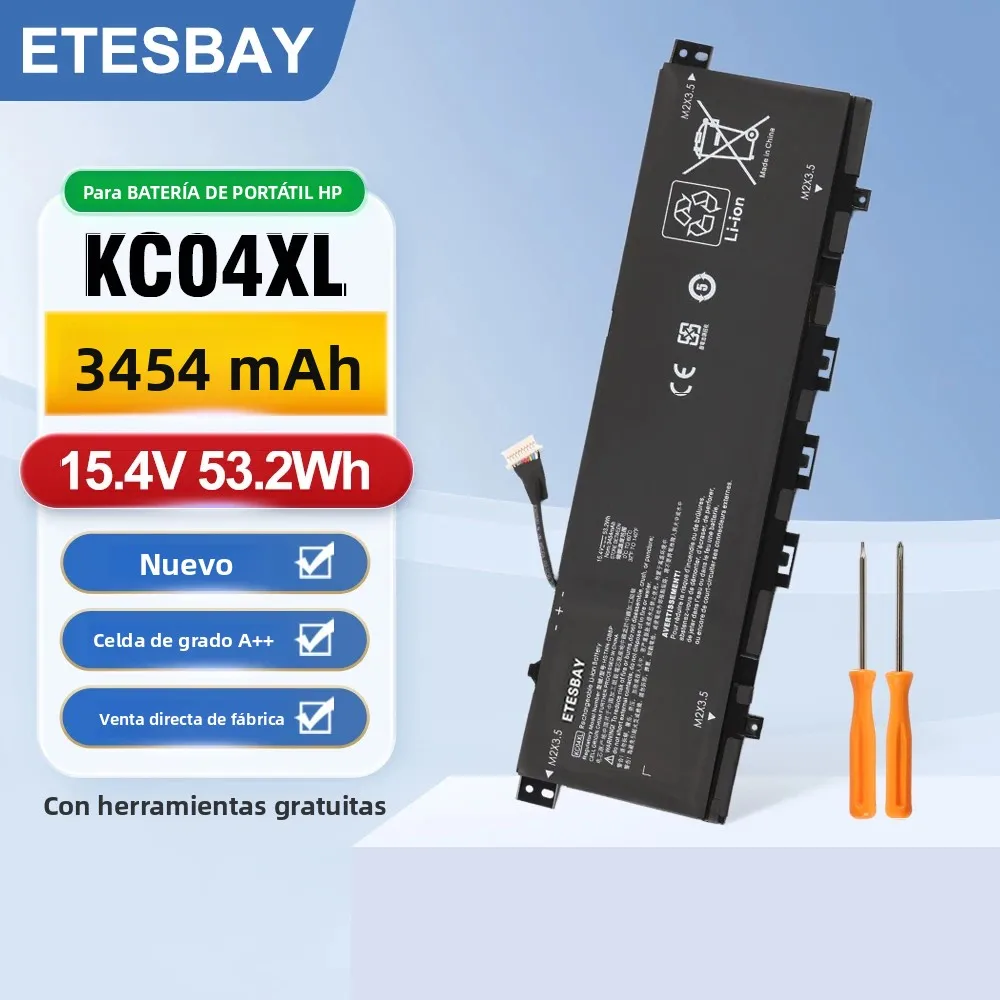 Batería para ordenador portátil ETESBAY KC04XL HSTNN-DB8P para HP ENVY x360 Convertible PC 13 13-ah0001la 13-ah0002nj L08544-2B1