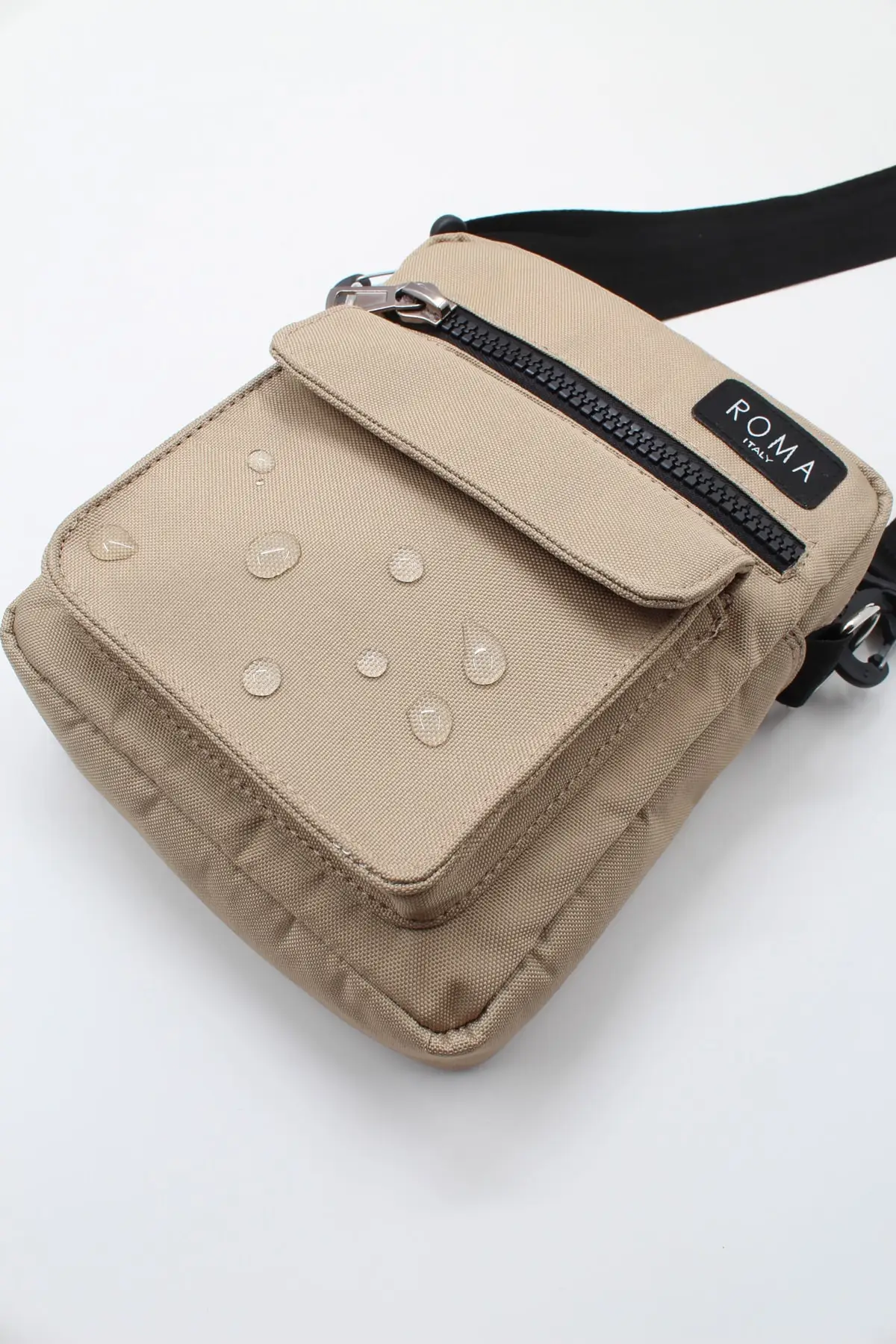 Unisex Cream Water-Proof Cloth Shoulder Messenger Bag