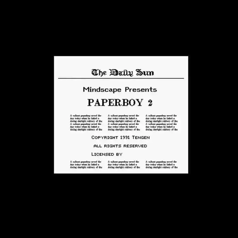 

Пользовательские Paperboy 2 NTSC 16-битная большая серая игровая карта для 46-контактных игроков из США