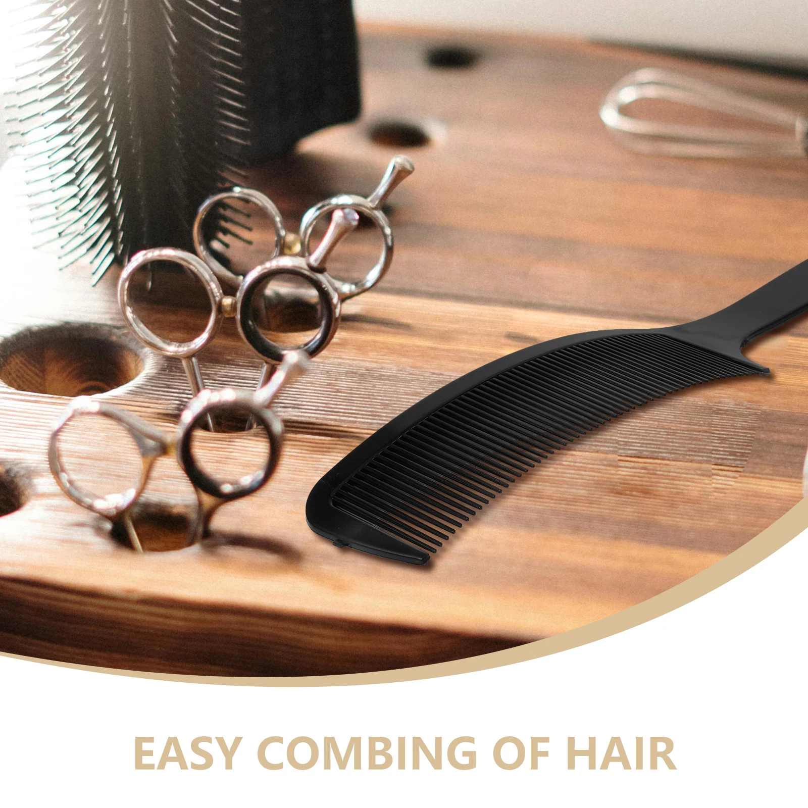 

2pcs Cutting Flat Comb Curved Detangling Rat Tail Comb Combs for Hair Stylist Men Women Fade Cutting Blending