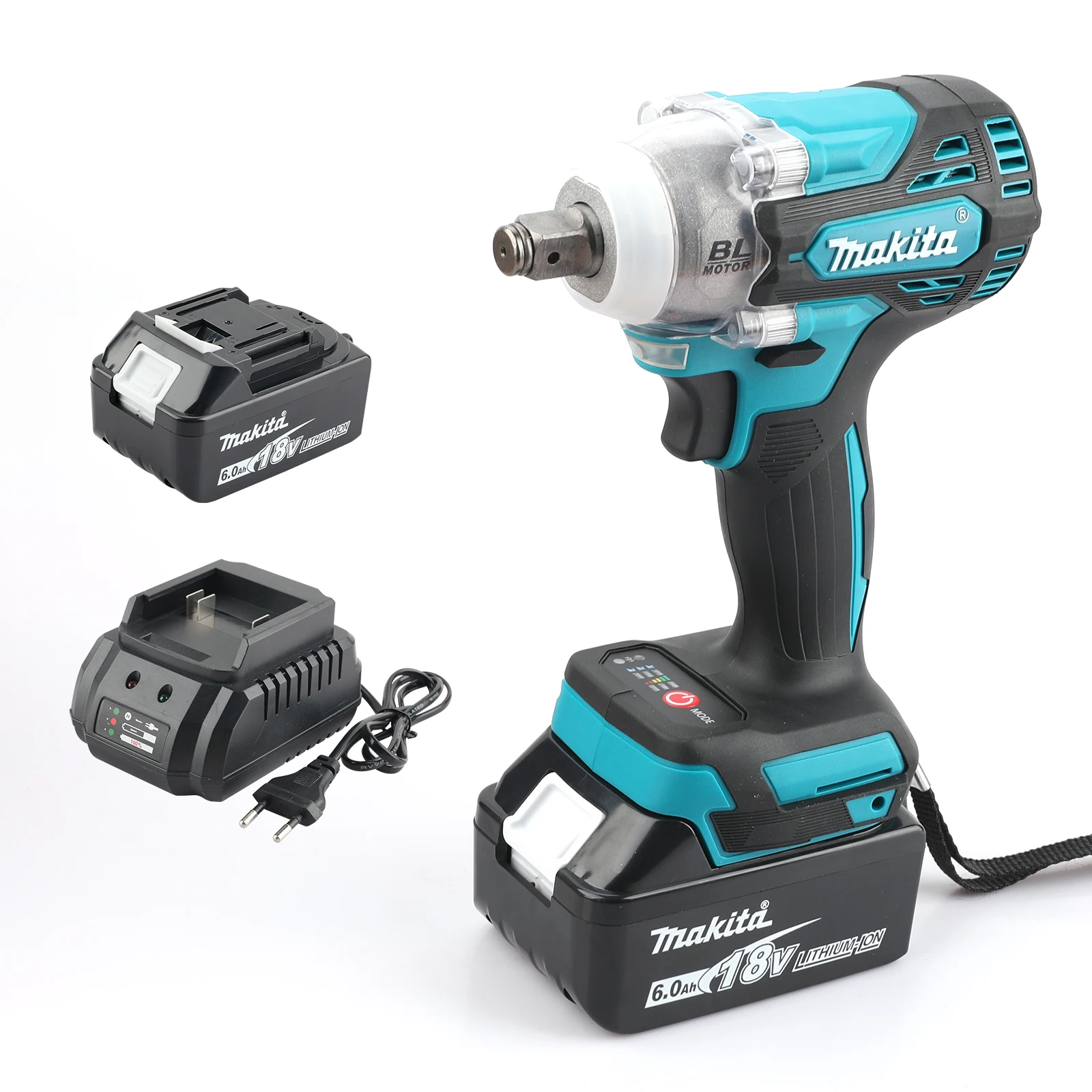 Makita DTW300 18V Brushless Impact Wrench – 1/2" Drive, 330 N·m Torque, 4-Speed, Compact 144mm, Auto-Stop, LED