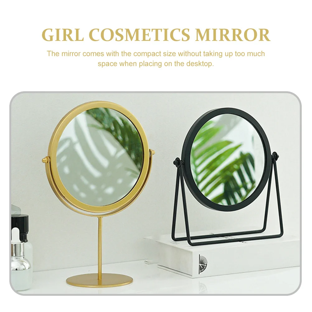 Mirror Girl Makeup Mirror Round Shaped Stable Base Design Clear Smooth Surface Unique Gift for Friends Family