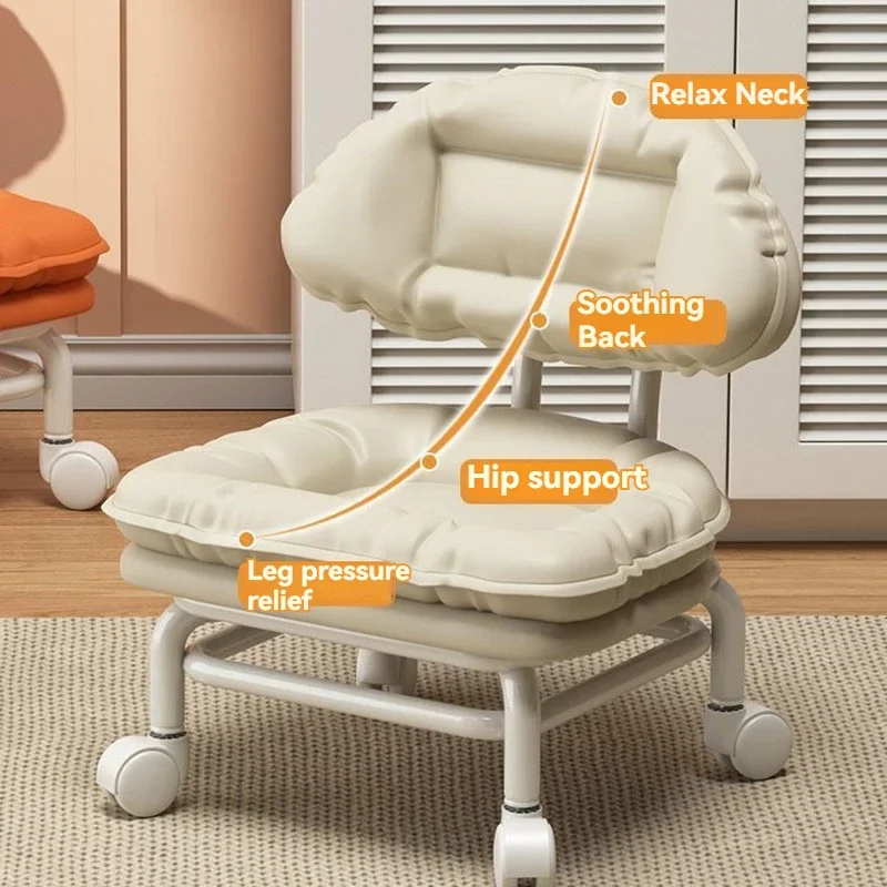 2025 الكربون الصلب البراز غرفة المعيشة المنزلية طاولة شاي البراز العالمي عجلة التعلم البراز كسول عجلة كرسي صغير الظهر