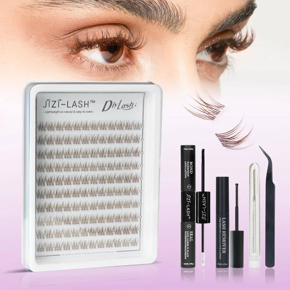 

JIZI-LASH 120 Bundles/Box Individual Eyelashes 0.07mm Thick Lashes Extension Fluffy Soft Individual Lashes Beauty Makeup Tools