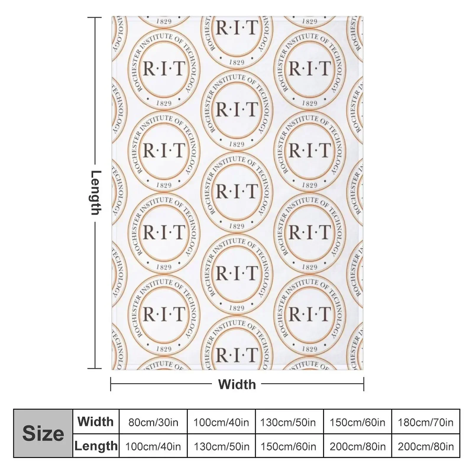 Rochester Institute of Technology (RIT) Throw Blanket couch cozy soft plush fuzzy picnic outdoor blanket