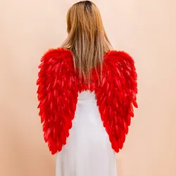 Women Girl Angel Feather Wing Holiday Birthday Party Props Scene Layout Catwalk Demon Devil Costume Halloween Wedding Festival