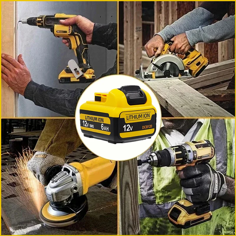 Para baterias recarregáveis dewalt dcb120dcb124dcb125 6.0ah 12v max bateria de substituição de íon de lítio, melhor preço.