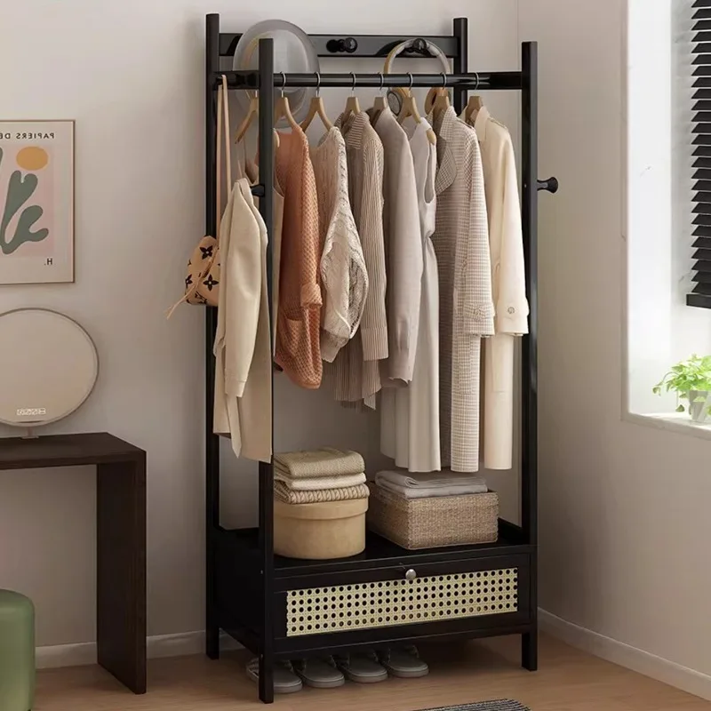 

Durable Coat rack Bedroom floor-to-ceiling hanger Household multi-functional shelf Room simple modern clothes rack