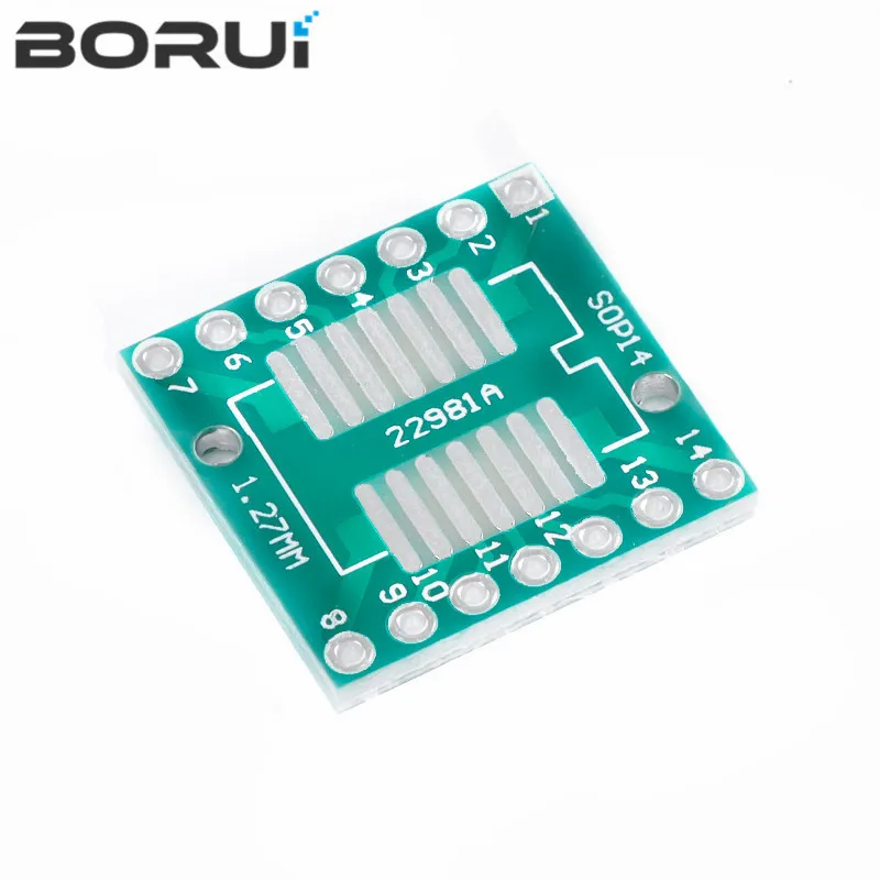 10PCS TSSOP14 SSOP14 SOP-14 SOP14 to DIP14 PCB Transfer Board DIP Pin Board Pitch Adapter