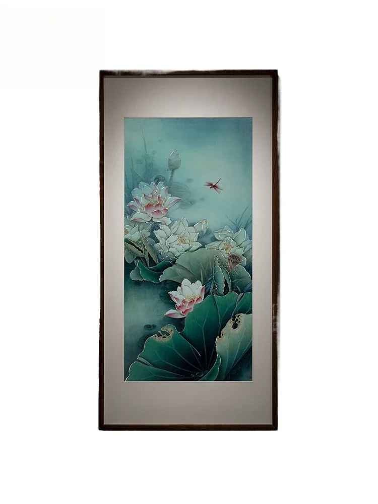 Hand-carved, bronze carving painting Qingqi full of universe, living room entrance sofa background wall decorative painting