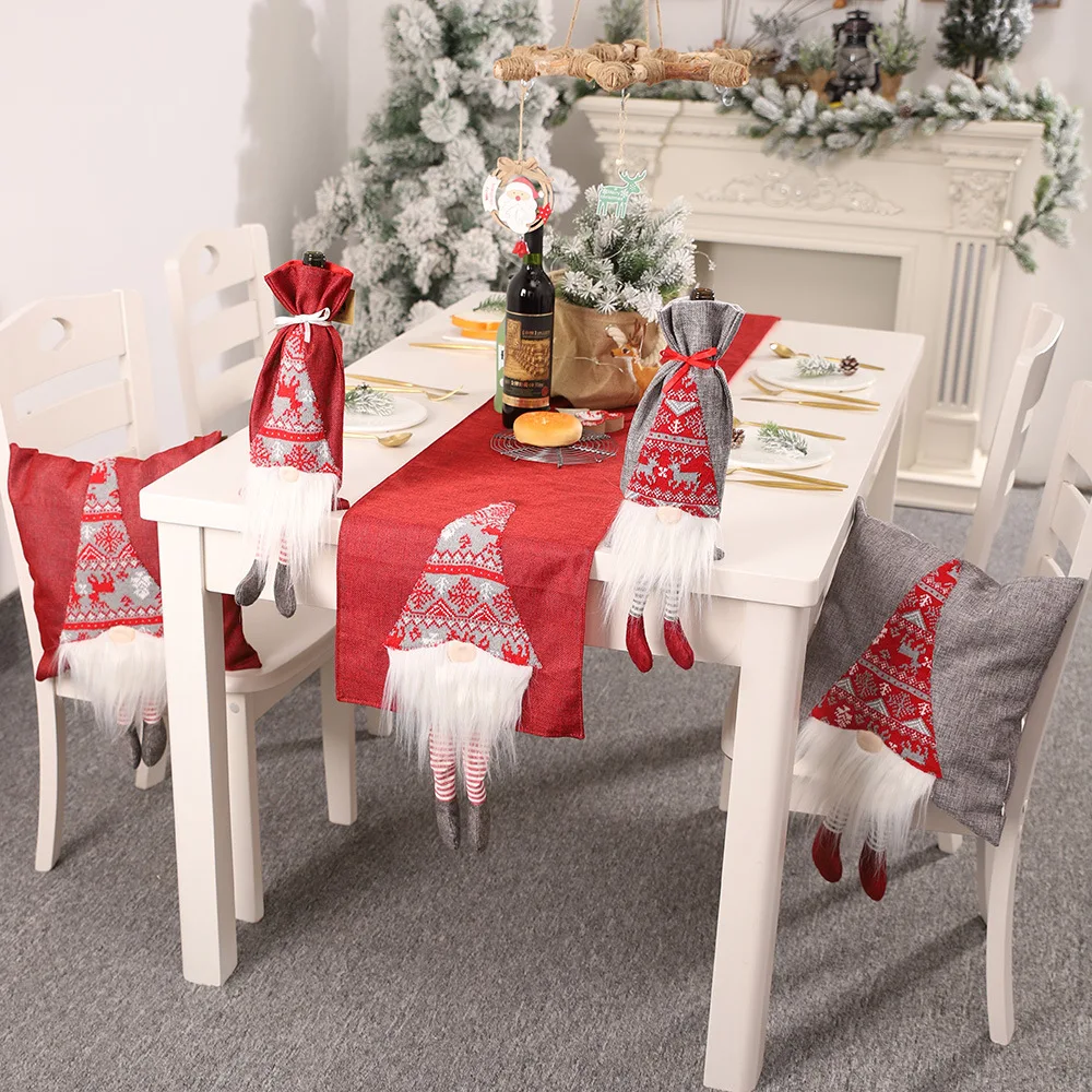 New Christmas Table Flag Creative 3D Decoration for Dining Table Placemat Holiday Decor