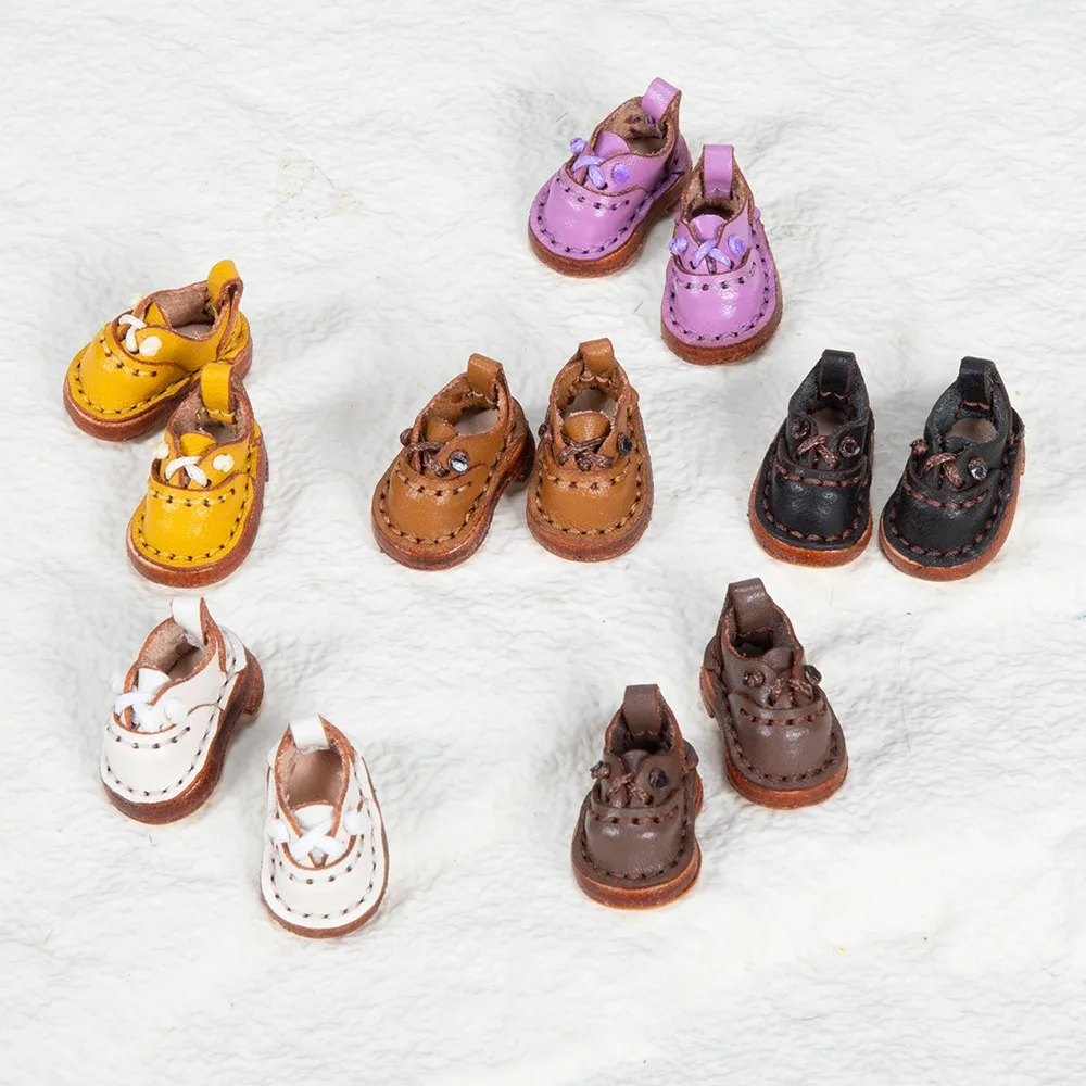 

Ob11 baby lace-up leather shoes GSG body9 YMY 1/12 bjd French leather shoes