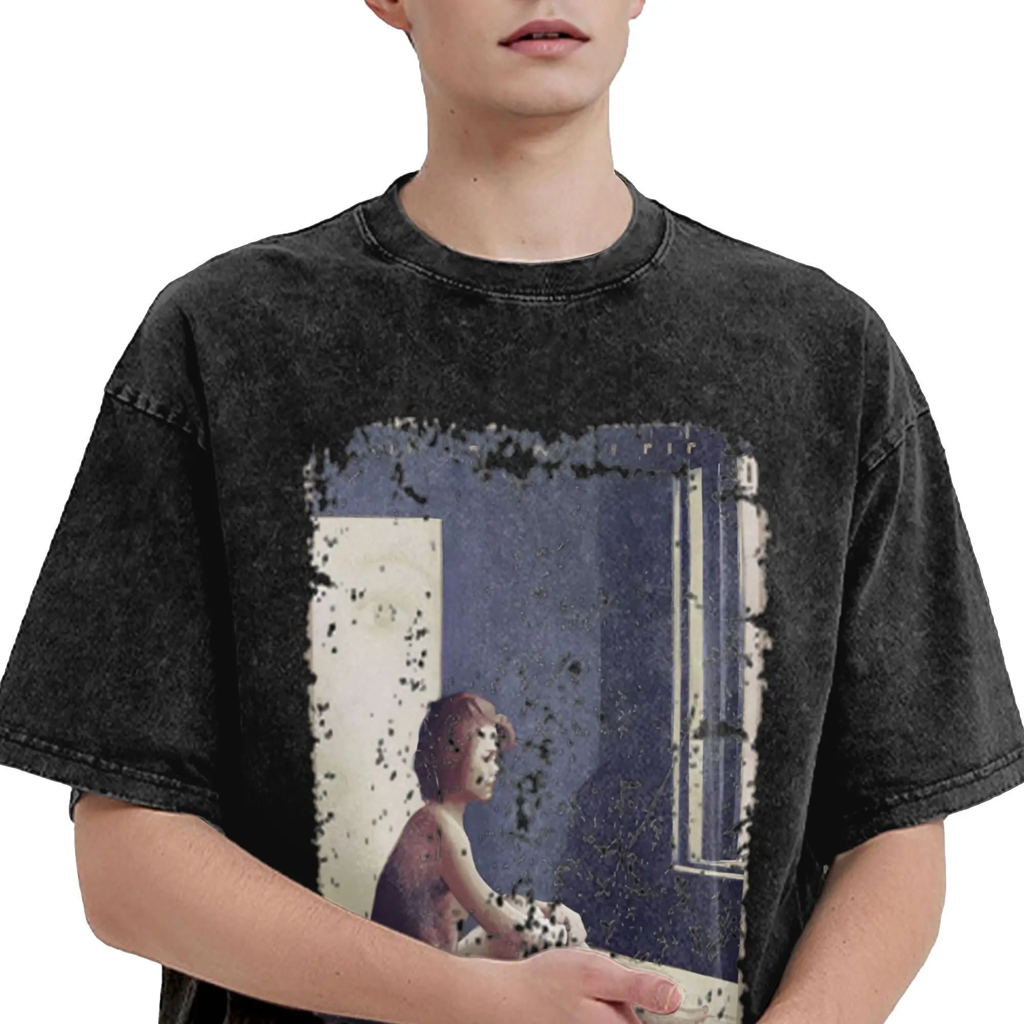 Mulholland Drive Washed T Shirt Streetwear Hip Hop Vintage T-Shirts  Tees Tops Men Women 100% Cotton Harajuku