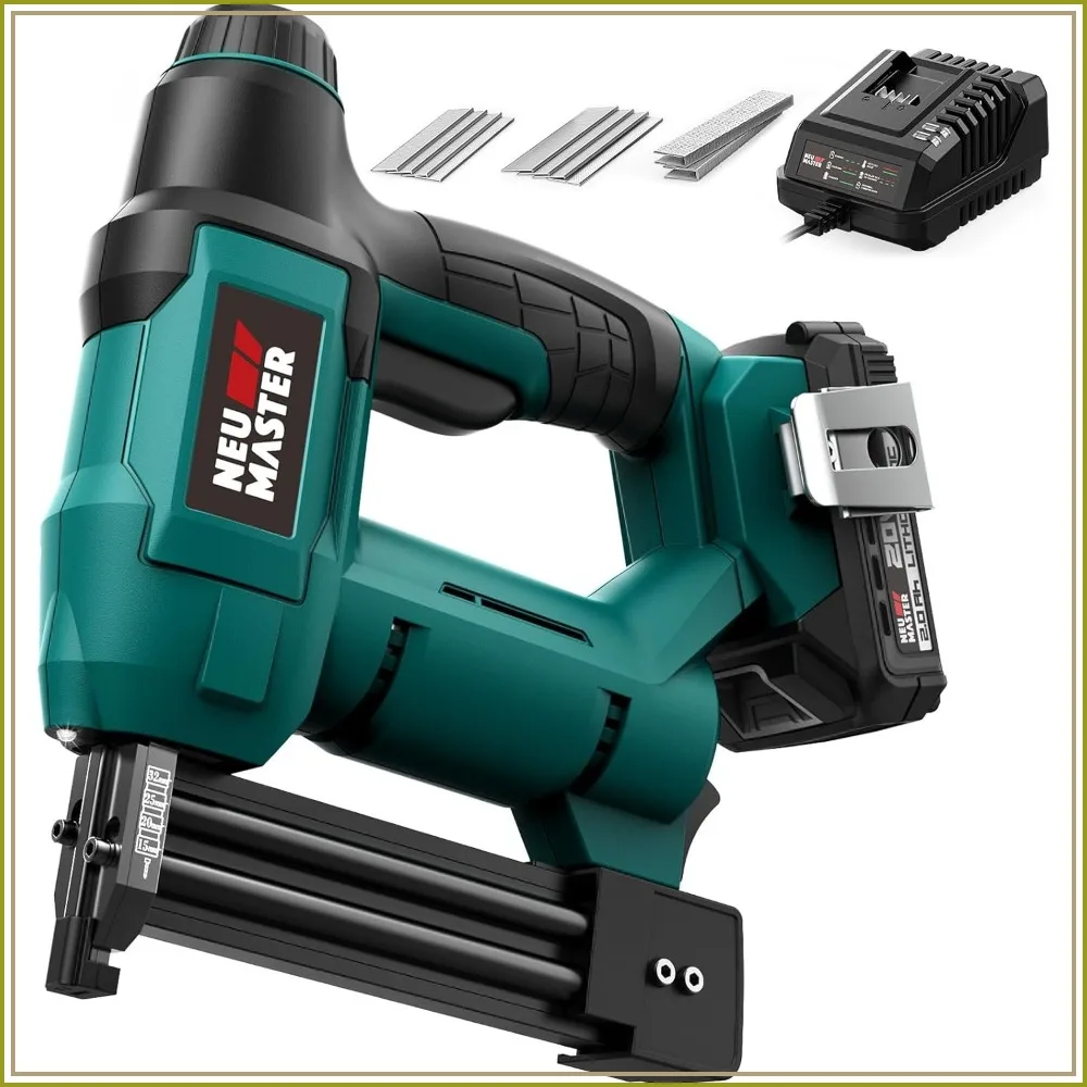 

18 Gauge 2 in 1 Cordless Brad Nailer/Staple Gun, 20V Max 2.0Ah Battery, 800 Nails & 200 Staples Included
