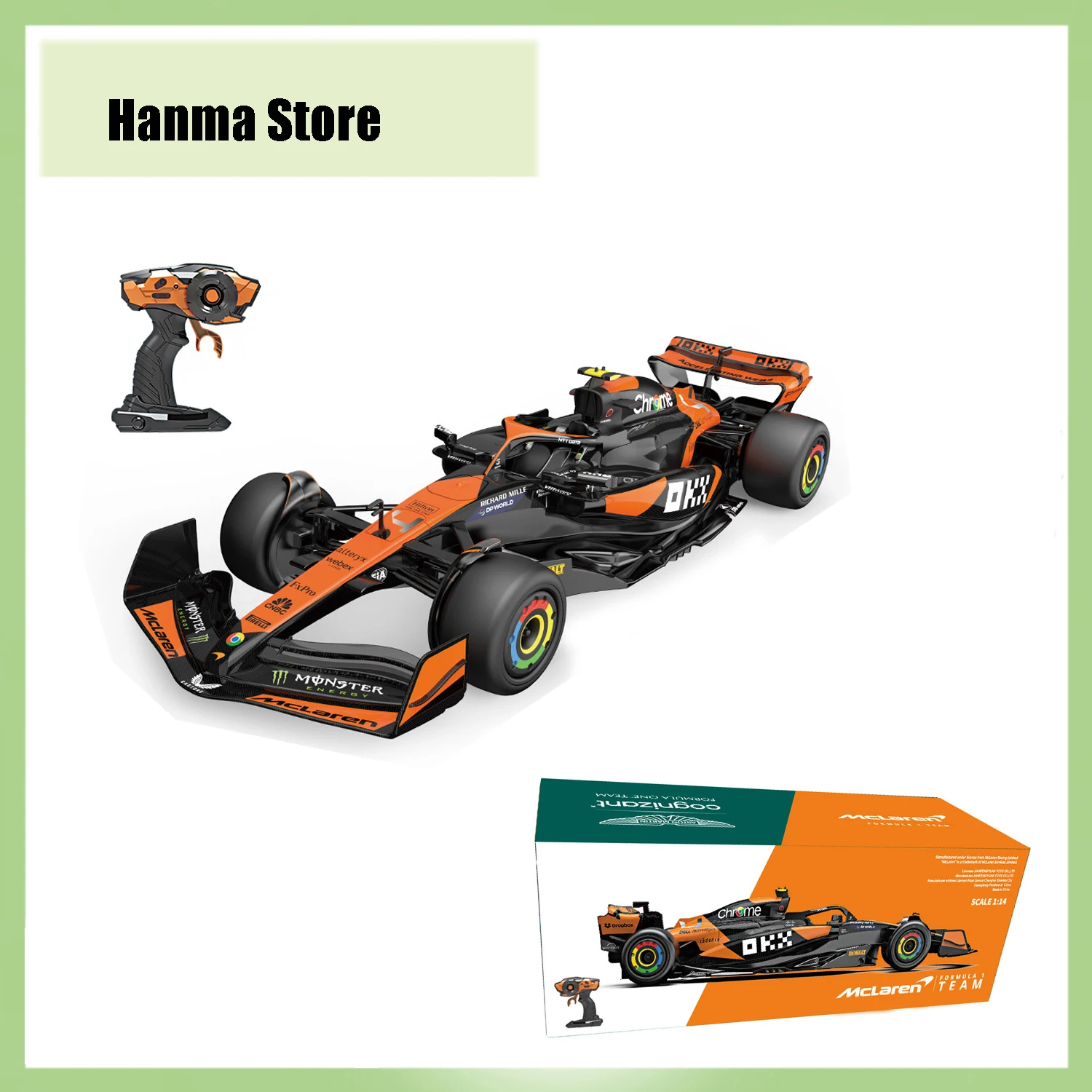 

Hanma Store 1:14 2024 McLaren F1 Team 4# Model remote control sports car RC Cars for Adults for Kids Toys