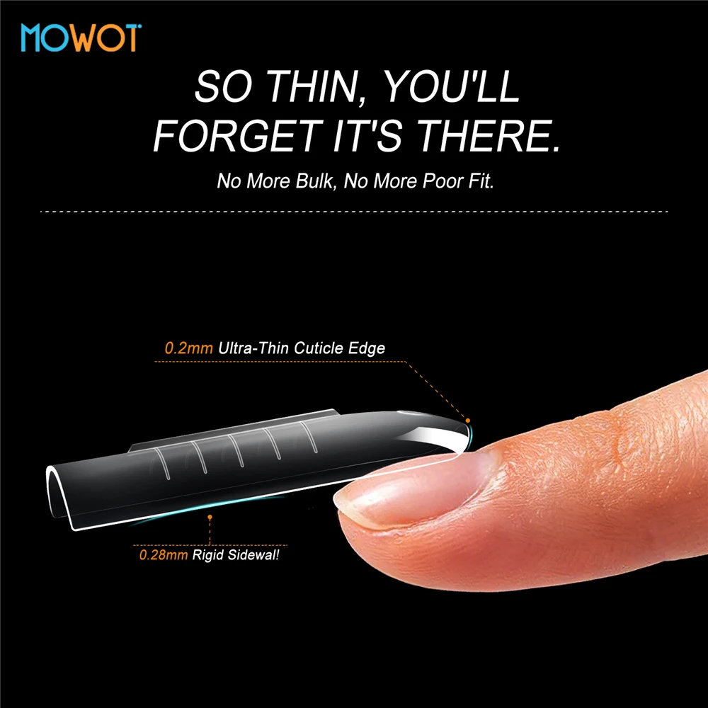 MOWOT nuevo 140 uds/280 Uds sándwich formas duales extensión de uñas molde superior ataúd almendra acrílico moldes inferiores superiores 14 tamaños formas de uñas