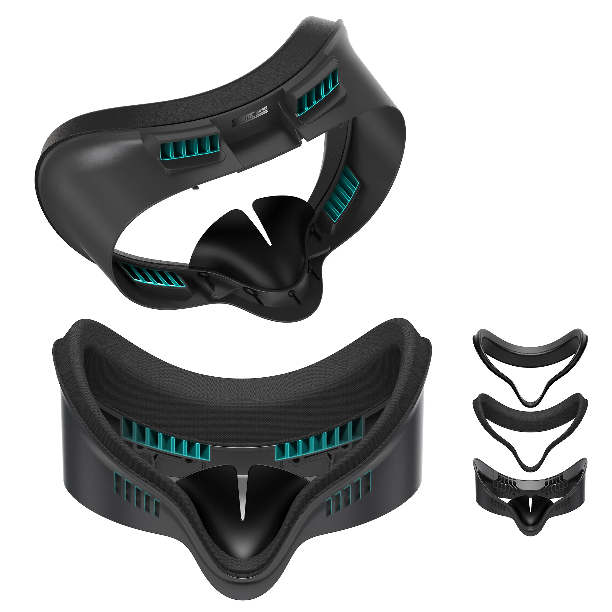 

Обновленный чехол для лица и лицевой интерфейс для аксессуаров Meta Quest 3S, совместимый с мягкой искусственной кожей и хлопковой подушечкой для лица из ледяного шелка