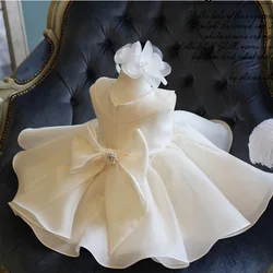 2023 New Elegant Flower Baby Girls Christmas Dress Chidren Princess Kids Girls Wedding Birthday Party Dresses for 9M-15 Years