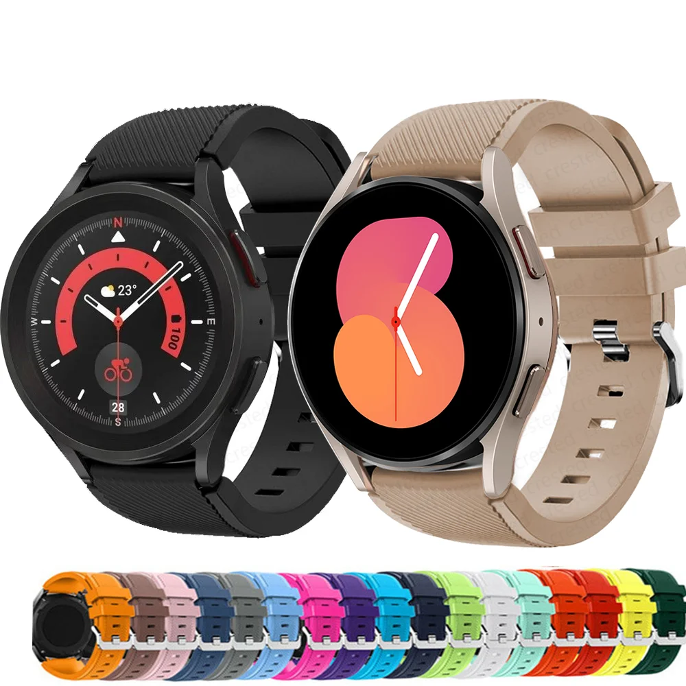 20mm 22mm Band for Samsung Galaxy Watch 5 Pro/4 Classic/46mm/42/active 2 Gear s3/S2 silicone bracelet Huawei GT/2/2e/3 Pro strap