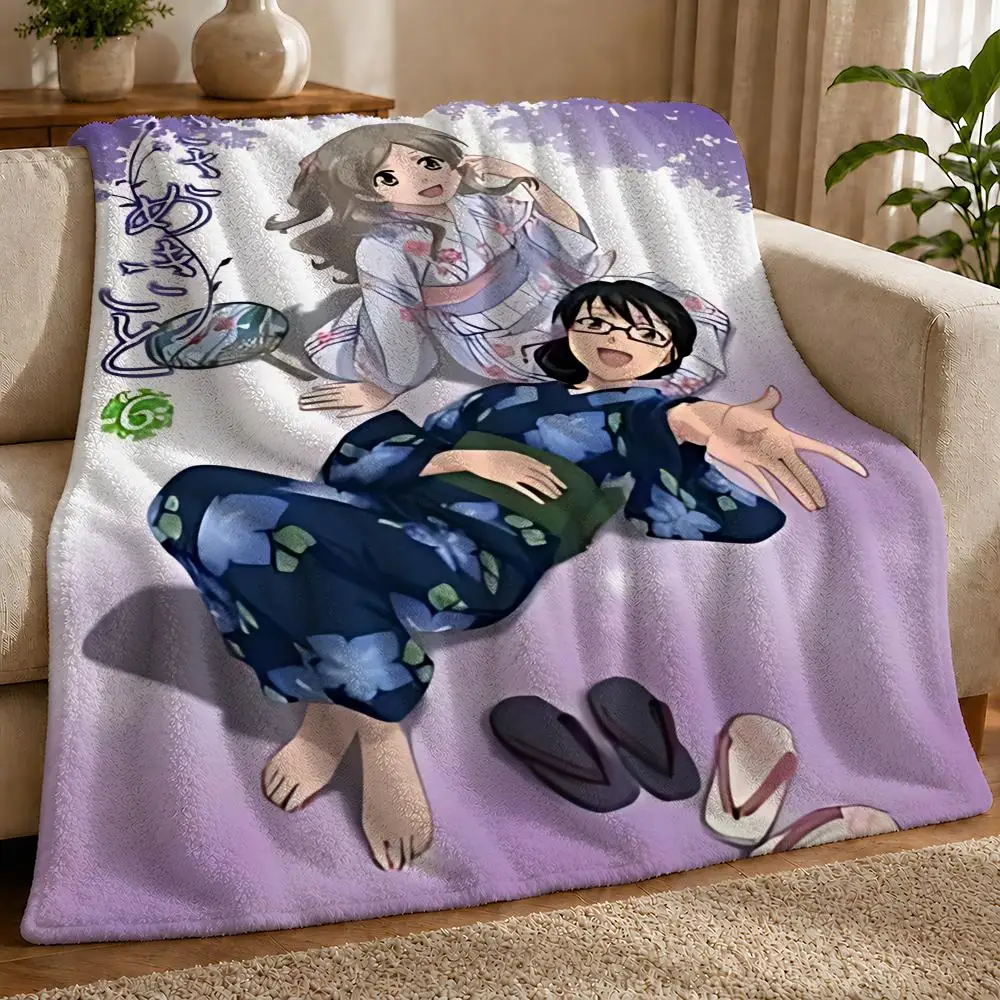 Anime Whispered Words Throw 1pc Flannel Blanket Soft Lightweight Warm Cozy For Bedroom Sofa Bed
