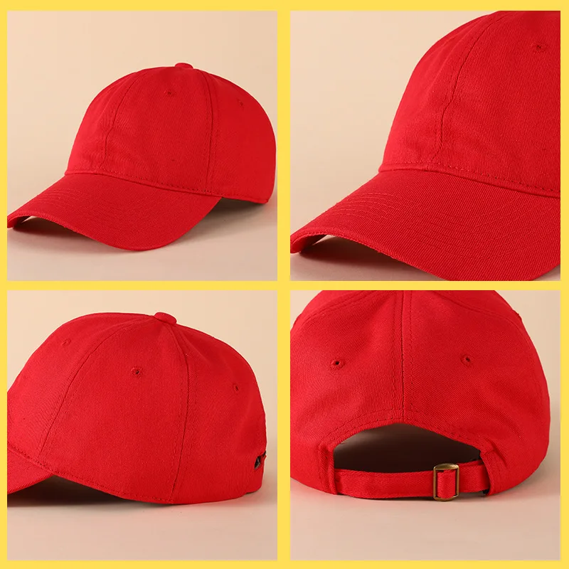 Casquette de Baseball en Coton avec Logo Personnalisé pour Homme et Femme, Chapeau Simple et Réglable, dehors en Plein Air, Vente en Gros