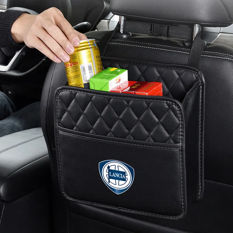 PU Leather Car Storage Bag Cup Snack Mobile Phone accept Accessories for Lancia ypsilon delta musa nera thema STRATOS Y Phedra