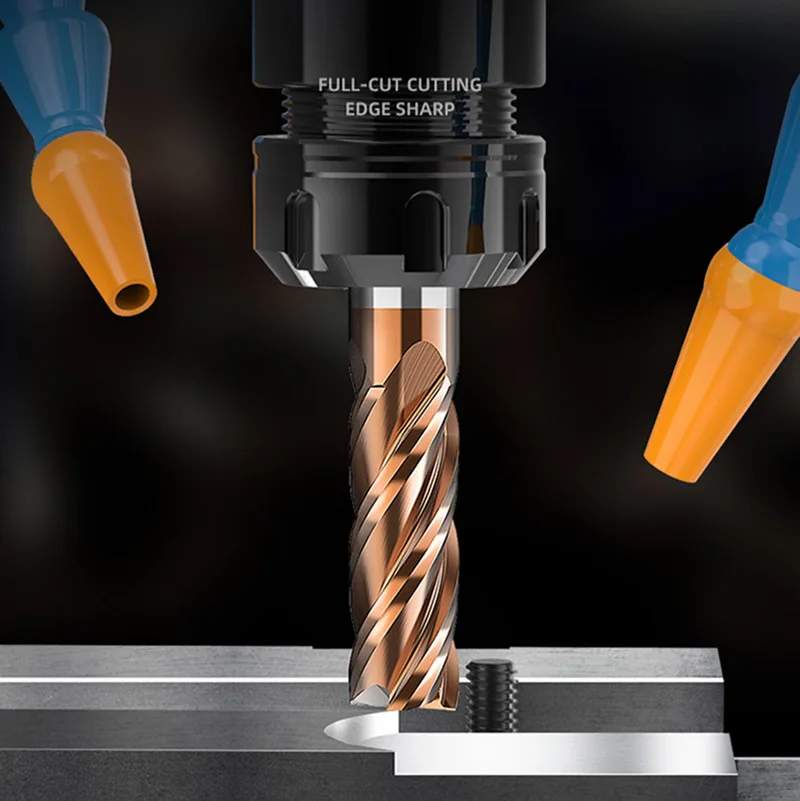 1pcs 1 2 3 4 5 6 8 10-20mm Tungsten Steel Milling Cutter End Mill HRC55 4 Flute Metal Cutter Endmills Alloy Carbide Milling Tool