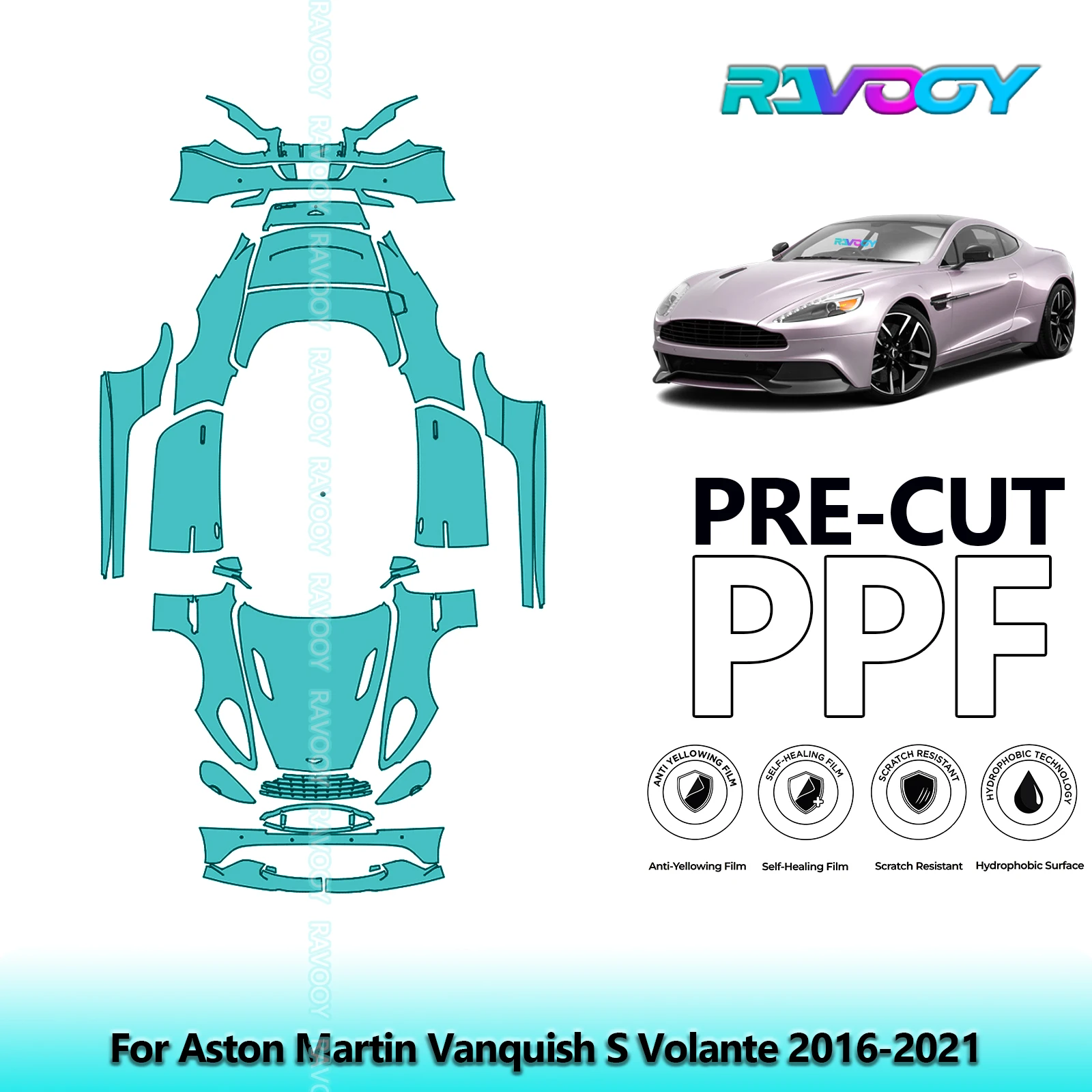 

Full Vehicle Clear Bra Precut PPF Paint Protection Film For Aston Martin Vanquish S Volante 2016-2021