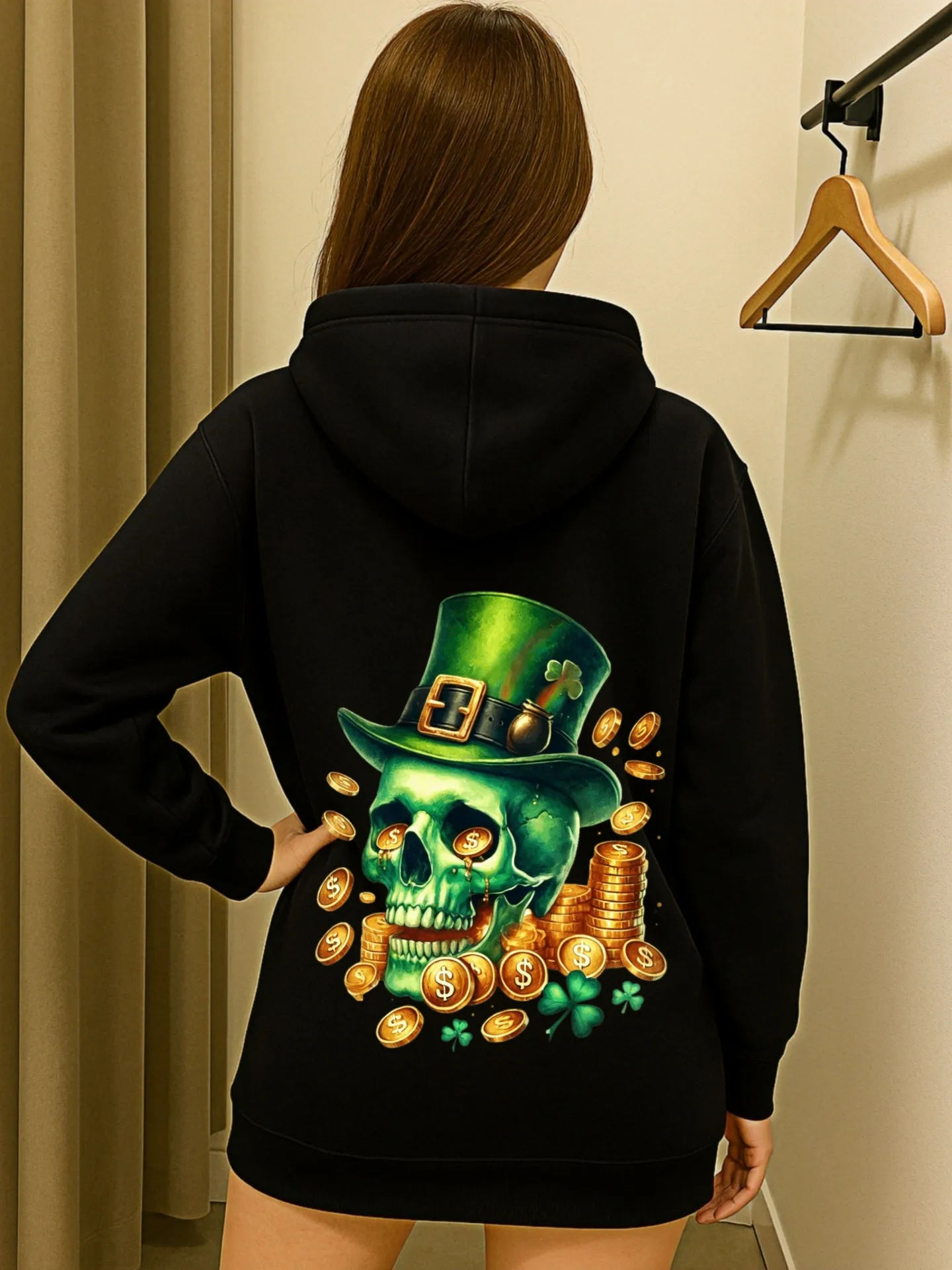 هوديي نسائي برسومات جرافيك، طباعة حروف مدينة نيويورك، نمط ملابس الشارع غير الرسمي، قماش ناعم، ملابس يومية غير رسمية، للمراهقين #2