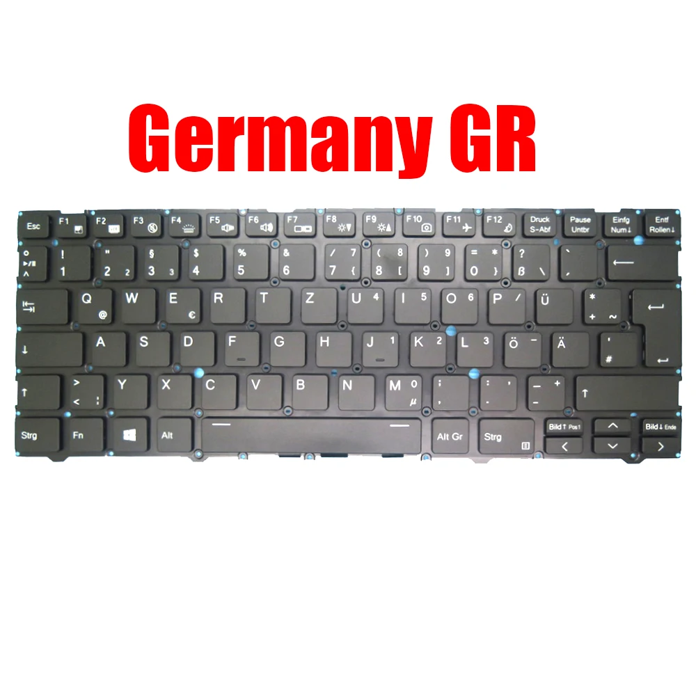 المملكة المتحدة GR لوحة مفاتيح الكمبيوتر المحمول لـ XNB لـ Fusion CL14 المملكة المتحدة ألمانيا الأسود مع الخلفية #3