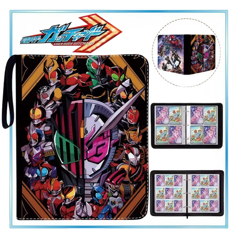 

Kamen Rider Large Capacity Card Binder Album Photo Loose-leaf PU Zipper Storage Book 400/900pcs Anime Merchandise Festival Gifts