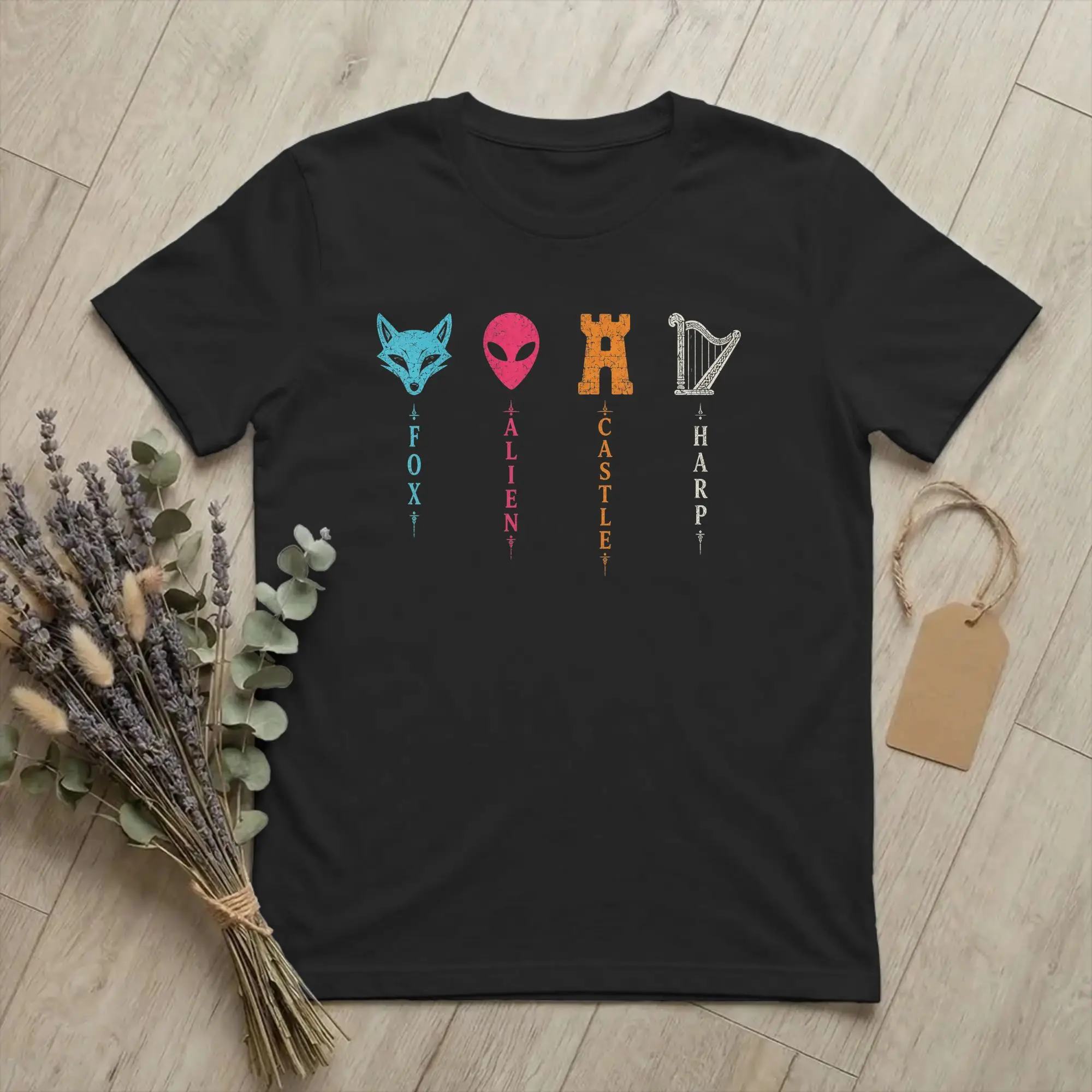 Camiseta masculina engraçada Spurs Fox&Alien&Castle&Harper, camiseta de basquete de algodão, camiseta engraçada de manga curta com gola redonda, camisetas de aniversário