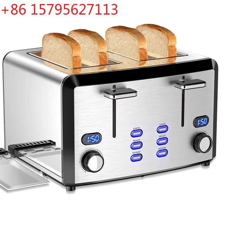 

Toaster Stainless Steel Sandwich Breakfast Maker European Office Worker Home Toaster T-33A