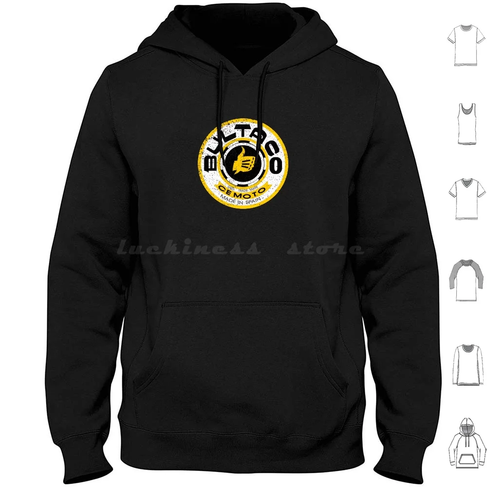 Montesa Hoodies Long Sleeve Bultaco Montesa Cemoto Vintage Motorcycle Logo Retro