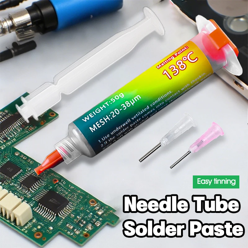 

15g~50g Lead-free Welding Paste Syringe No Clean Design Low Temperature Welding Flux For Phone Component and Iron Repair