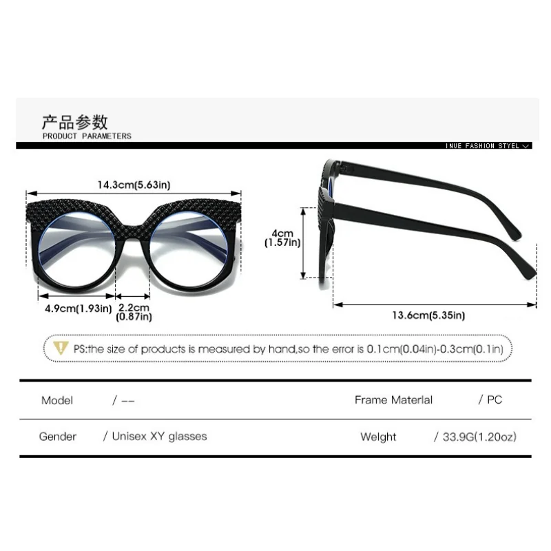 New Women Oval Glasses Frame Anti Blue Light Reading Glasses Fashion Hand Made Hyperopia Spectacles 0~+6 Custom Prescription