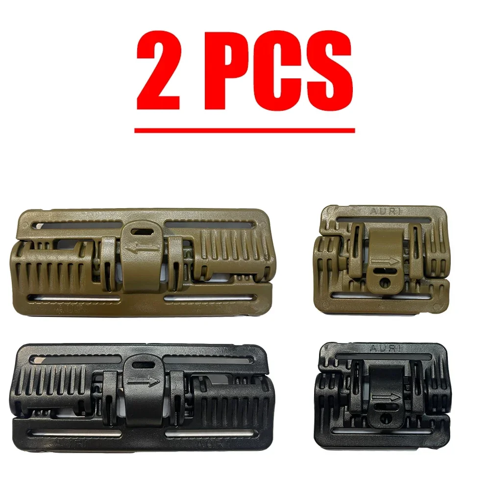 2PCS Vest Quick Release Buckle Slider Molle Strip Module Strip Buckle Quick Disassembly Fixture Kit Hunt Accessories