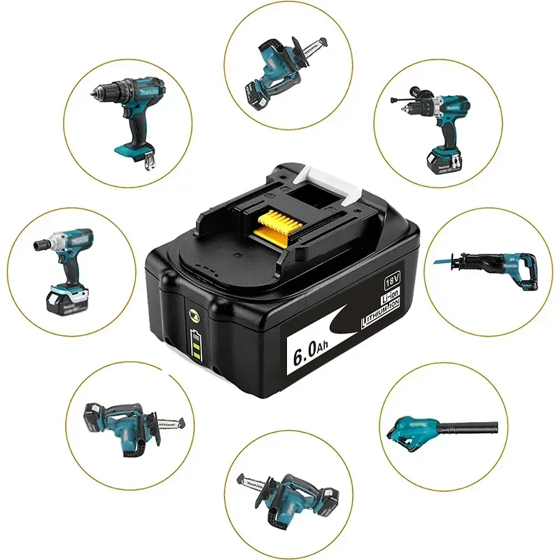 

High Quality BL1860 Rechargeable Battery 18V 6000mAh Lithium Ion for Makita 18v Battery BL1840 BL1850 BL1830 BL1860B LXT400